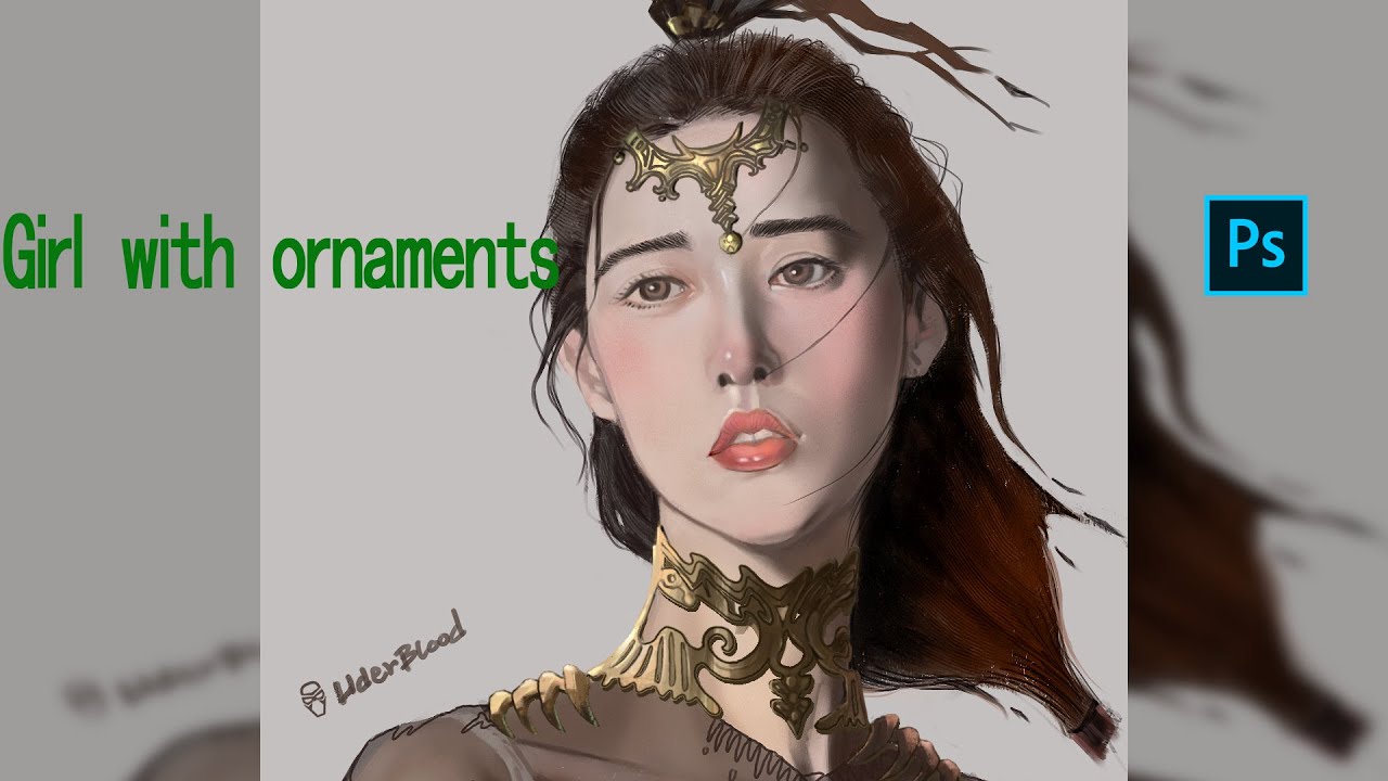 Speed Painting Girl With Ornaments Timelapse Maxresdefault