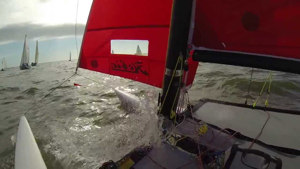 Hobie 16 GoPro Middle Bay Light Race 2013 YouTube