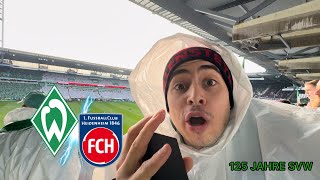 125 JAHRE WERDER BREMEN💚🤍 Einhaken + MEGA CHOREO🤩| WERDER BREMEN vs 1.FC HEIDENHEIM | Stadionvlog