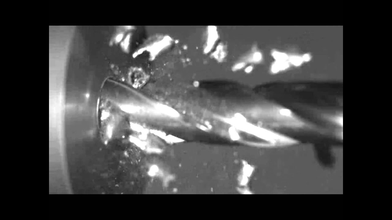 OSG EXOPRO® Mega Muscle® Chip Evacuation in Slow Motion Drilling Ductile Cast Iron YouTube