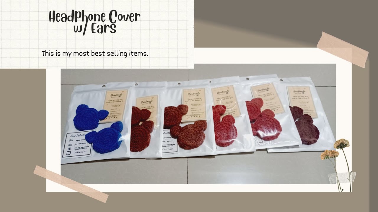 Crochet Headphone Cover with Ears Part 1