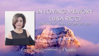 Luisa Ricci Memorial Service 10 26 21