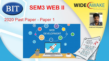 BIT SEM3 - Web Application Development II - 2020 Past Paper - Paper 1