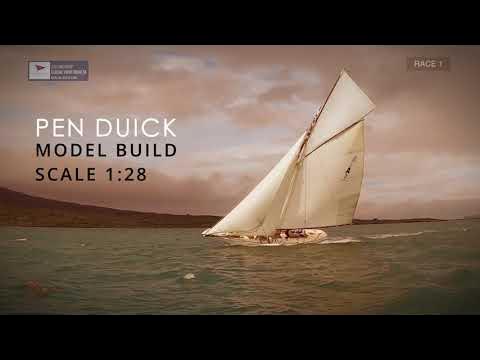 Wooden Ship Model for Building Pen Duick 1:28, winner of many races