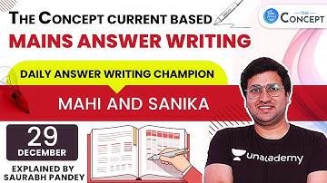 29-Dec | The Concept Current Based Daily Answer Writing for Mains 2020 | Saurabh Pandey