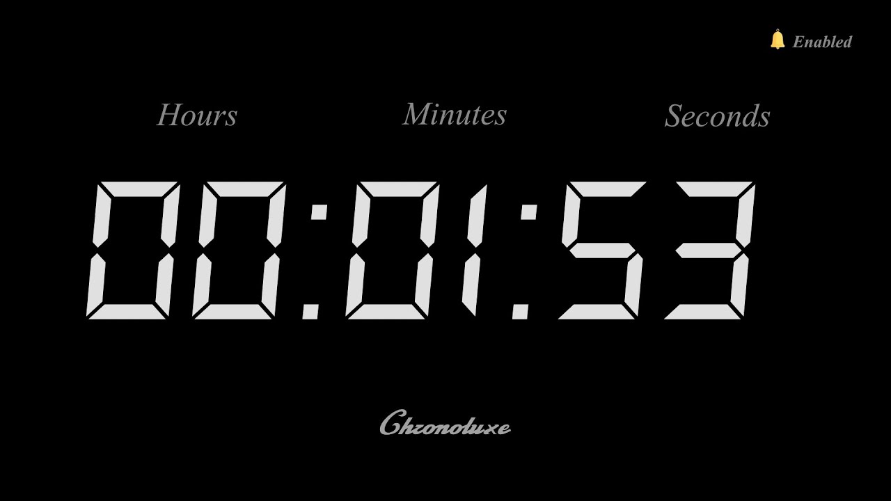 1-Minute 53 Second Timer | Clean and Sleek Countdown