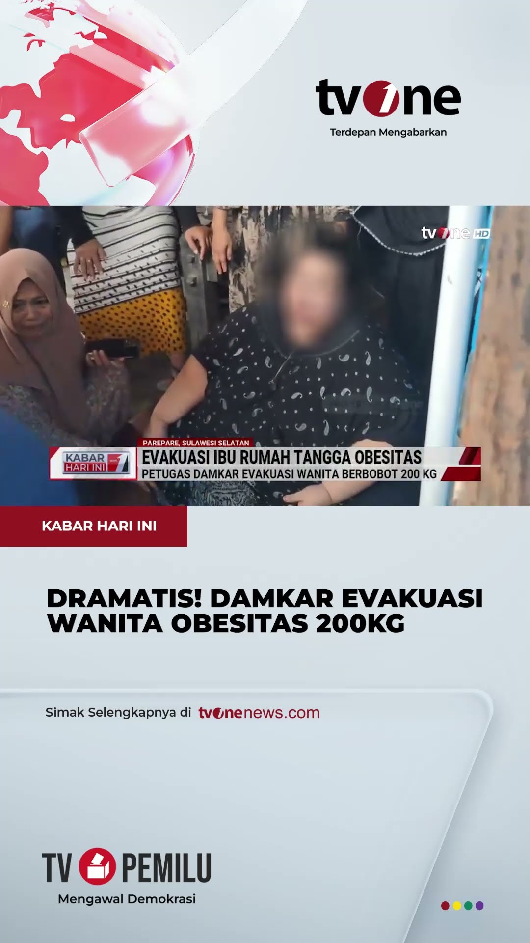 Wanita Obesitas Berbobot 200 kg di Parepare Dievakuasi Damkar | tvOne
