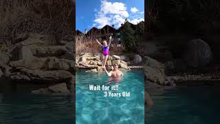 Amazing 3 Year Old Doing Pool Tricks With Dad