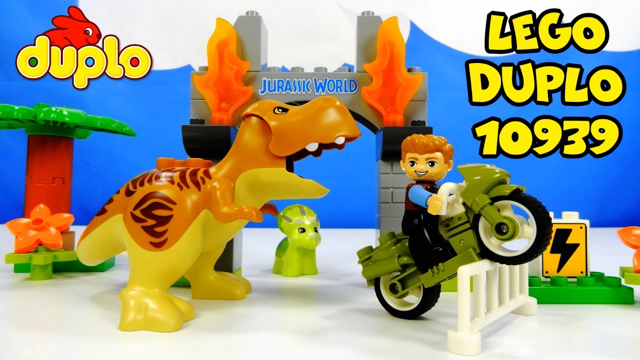 LEGO DUPLO 10939 T. rex and Triceratops Dinosaur Breakout. ЛЕГО Дупло ...