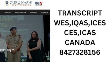 WES,IQAS,ICAS,ICES TRANSCRIPT FROM GURU KASHI  UNIVERSITY 8427328156