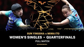 : FULL MATCH | Sun Yingsha vs Mima Ito | WS QF | #ChinaSmash 2024
