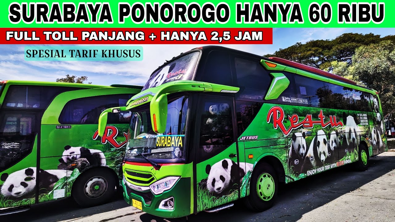 TARIFNYA MURAH BANGET‼️ SURABAYA PONOROGO HANYA 60 RIBU,TRIP RESTU PANDA SURABAYA- PONOROGO