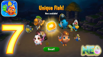 Fishdom: Gameplay Walkthrough Part 7 - Unique Fish (iOS, Android)