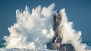 TEMPETE au Phare du Four - Drone 4K