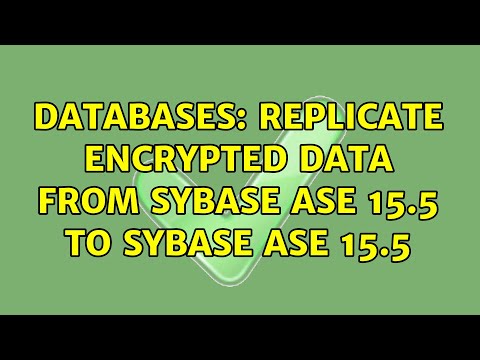 Databases: Replicate encrypted