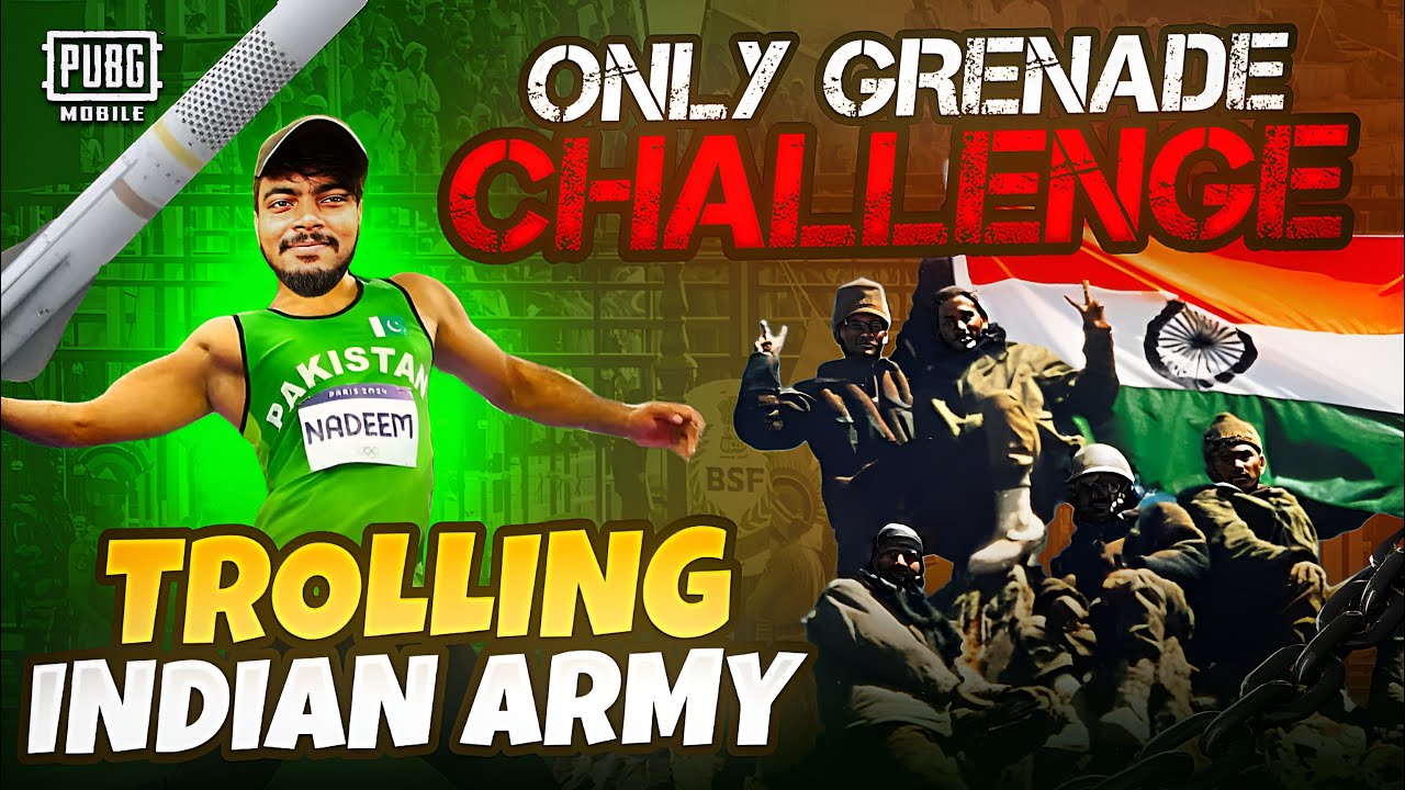 Only Grenade Challenge + Trolling Indians | PUBG MOBILE |