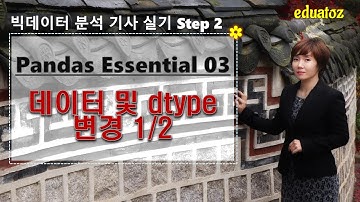[빅데이터 분석기사 실기 - Pandas 03] 데이터  및 dtype 변경 1/2