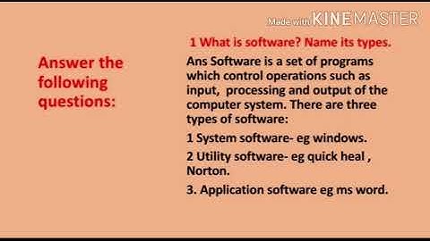 Class 5   Computer Chapter, Types of software  Part 2
