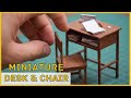 Miniature Desk and Chair | Make Miniature From Scraps | Upcycling Project #2