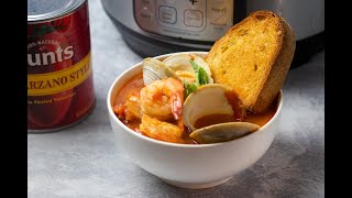 Slow Cooker Seafood Cioppino + VIDEO