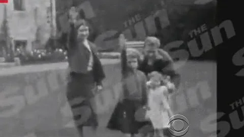Film shows Queen Elizabeth giving Nazi salute as a...