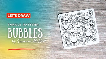Easy drawing Zentangle for beginners | Bubbles tangle pattern