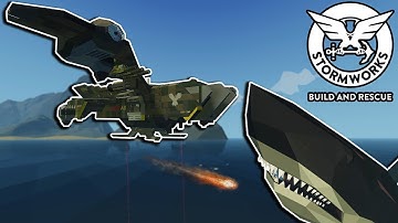 We Shot the Megalodon with Missiles from a Vtol! - Stormworks Multiplayer Gameplay