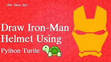 How to draw IronMan Helmet using Python | Turtle | #alleshivasai #ironman #turtle #avengers