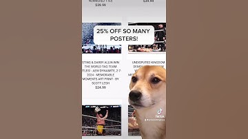 Save 25% On Posters/Art Prints for a limited time only! Code: POSTER25. #PWTees #AEW #shorts