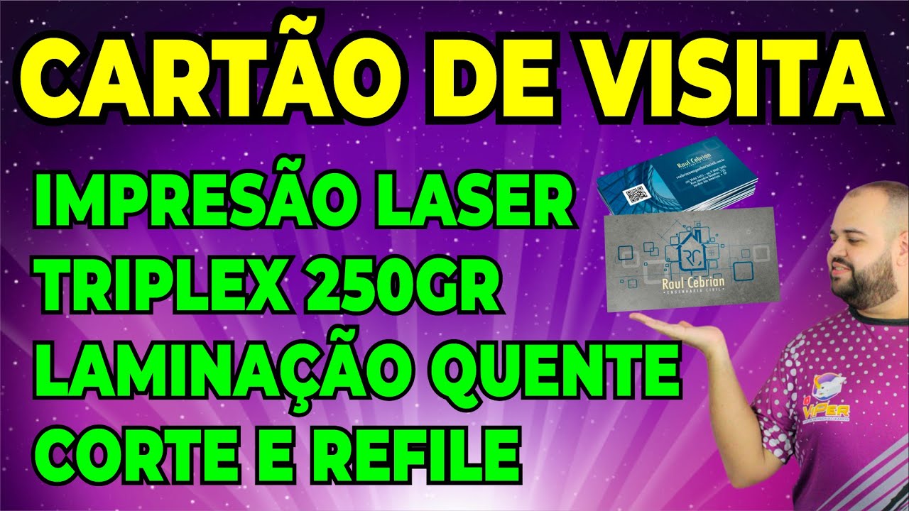 Cartão de visita na konica com laminçao a quente - Produção na Gráfica Rápida