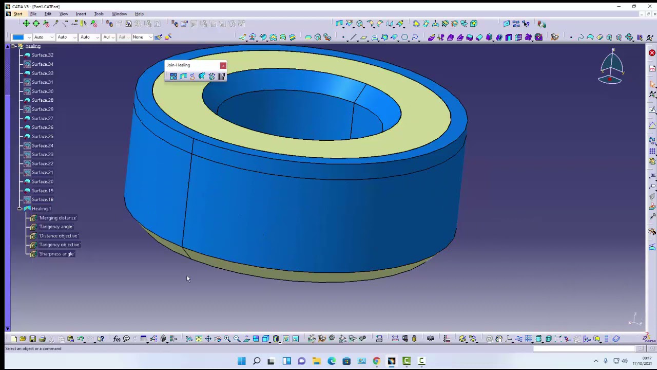 Transformado Superfície em Sólido CATIA V5