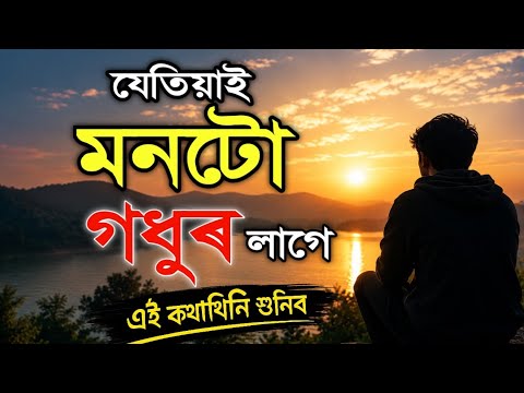 যেতিয়াই মনটো গধুৰ লাগে এই কথাখিনি শুনিব | শান্তিৰে শুব পাৰিব | motivational