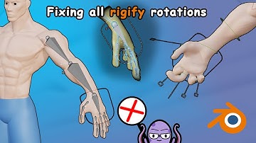How to fix hand paddle and fingers rotations in Blender Rigify