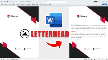 How to Insert Image Letterhead in Word Document 2025