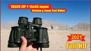 Tasco Zip Binocular 7-15x35 Review and Zoom Test Video 2021