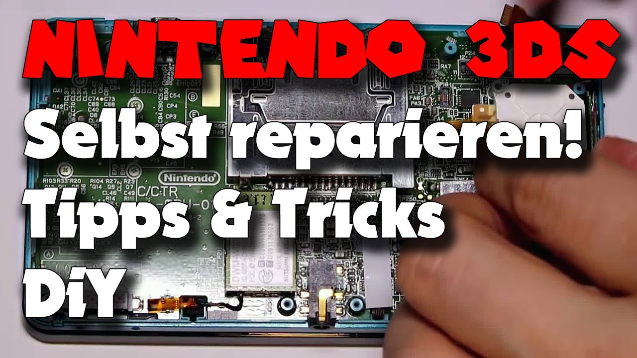 Nintendo 3DS Reparatur Teardown DiY Zerlegen Zusammenbauen Lautstärke