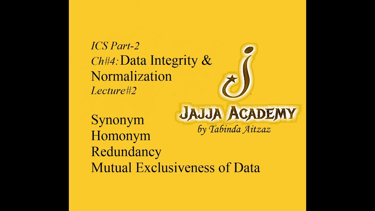 Synonym Homonym Redundancy Mutual Exclusiveness Of Data YouTube