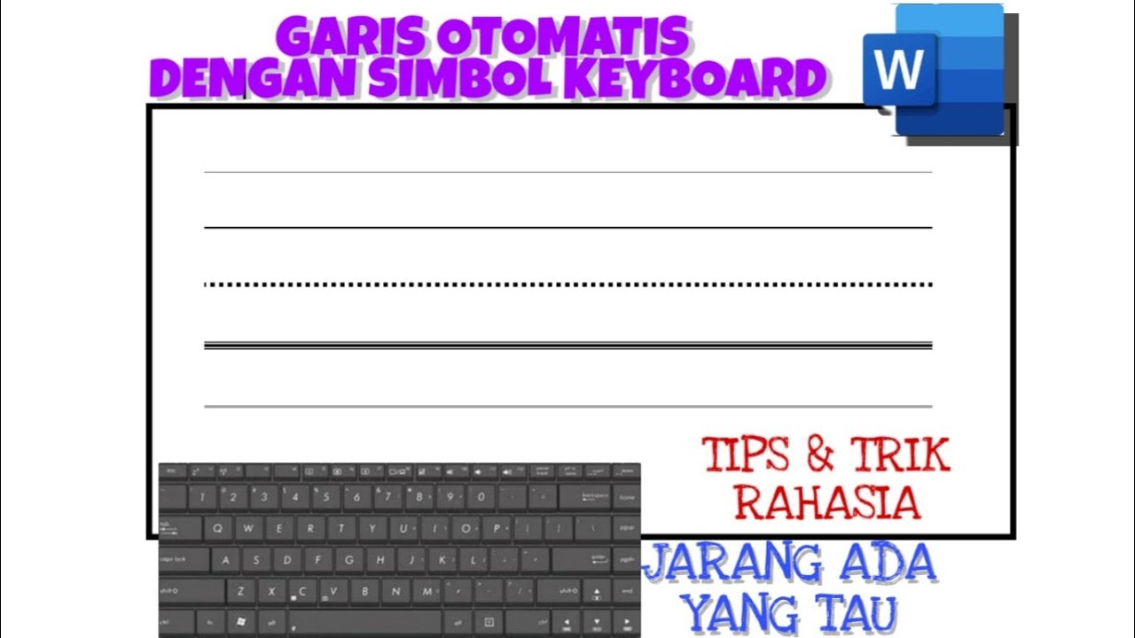 Cara membuat garis kop otomatis surat di word dengan menggunakan simbol