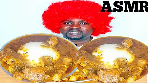 AFRICAN FOOD/BANGA SOUP WITH FUFU/AFRICAN FOOD MUKBANG #africanfood #mukbang #bangasoup #asmr #fufu