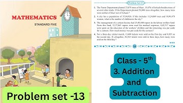 Class 5th |Problem Set -13|Addition and Subtraction|Chapter -3|Maharashtra board| @MathsClassSheje 