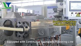 How to make Bugles Sticks Chips fried Snacks by double screw extruder machine😎