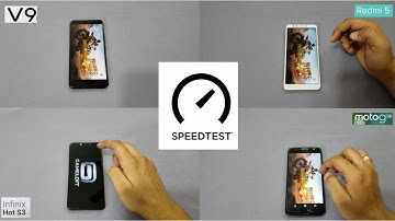 Vivo V9 VS Redmi 5 VS Infinix Hot S3 VS Moto G5s Plus Speedtest Benchmarks & Ram Management Test