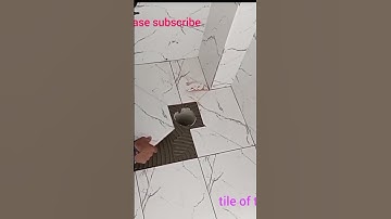 how to quickly cut & install tile around shower floor drain #shortsfeed
