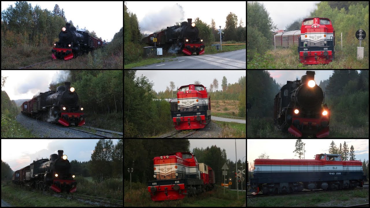 SJ Ånglok 1108 + T43 235 Vildmarkståget  Inlandsbanan 7sept24