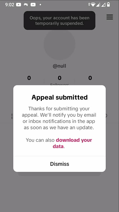 My TikTok Account Suspended 😢 #shorts #tiktokidsuspended #tiktok