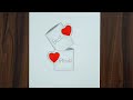 Friendship day drawing /Best Friends drawing easy - Pencil sketch /Heart Shape Cup Drawing - Art