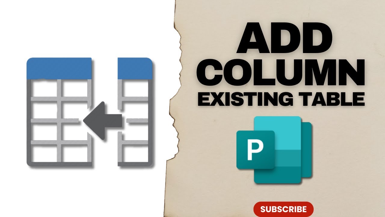 How to Add a Column to Existing Table in MS Publisher Document - YouTube