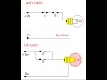 AND OR gate with lamp in animation || electronic circuit ||