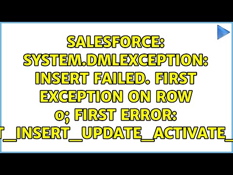 System.DmlException: Insert failed.
