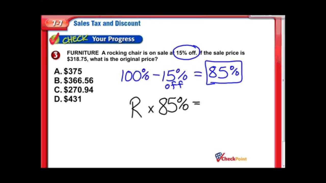 Calculating Sales Tax Worksheet